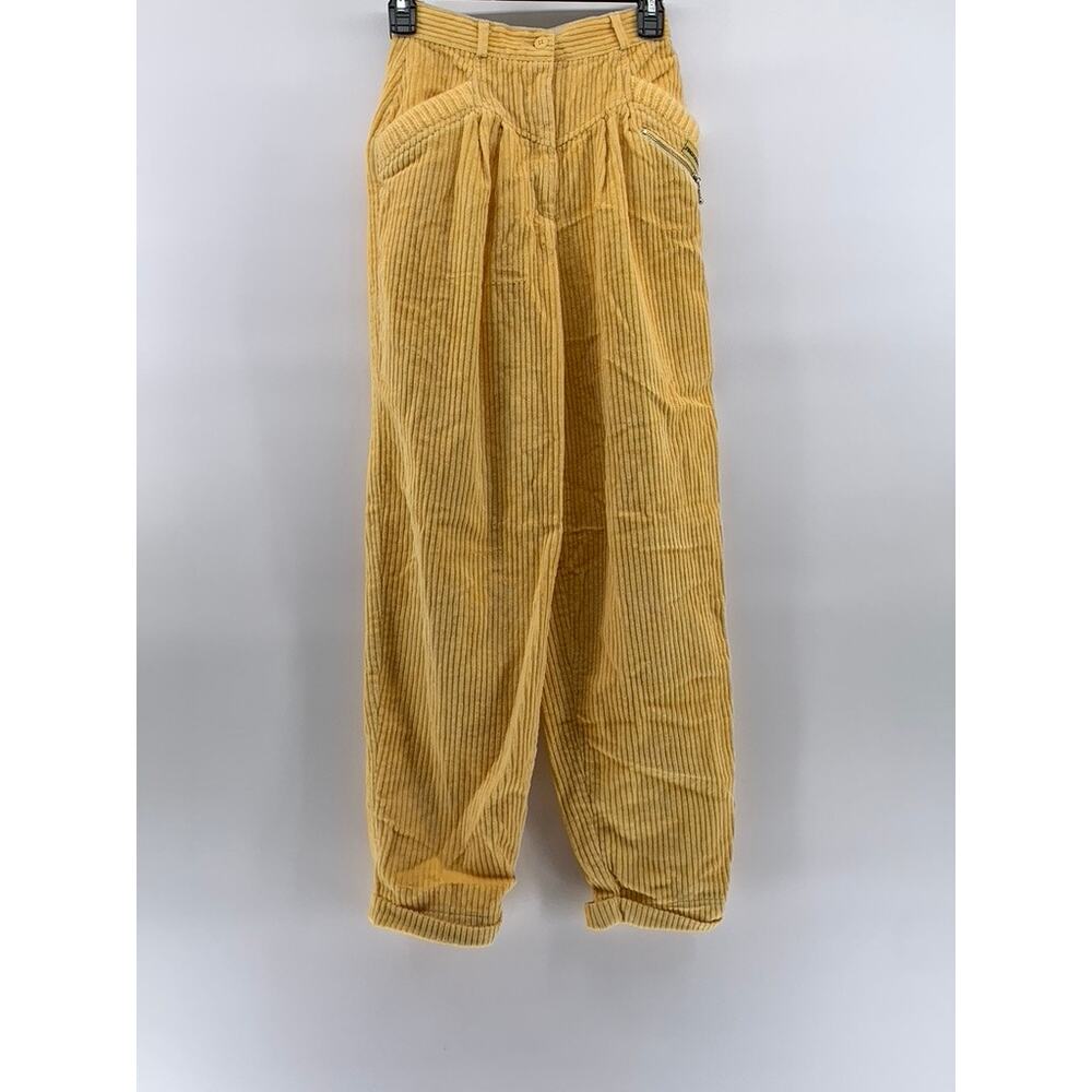 TOGETHER! Women's Yellow Vintage Corduroy Straight-Leg Pants SZ 4